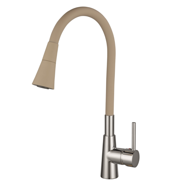 INTER CERAMIC SINK FAUCET HAVANA ZINC/BRASS CHROME/BEIGE
